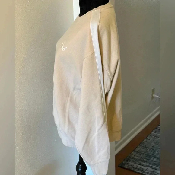 PINK Victoria’s Secret “Ivy” Fleece Tan/ Beige Sweatshirt - Picture 2 of 6